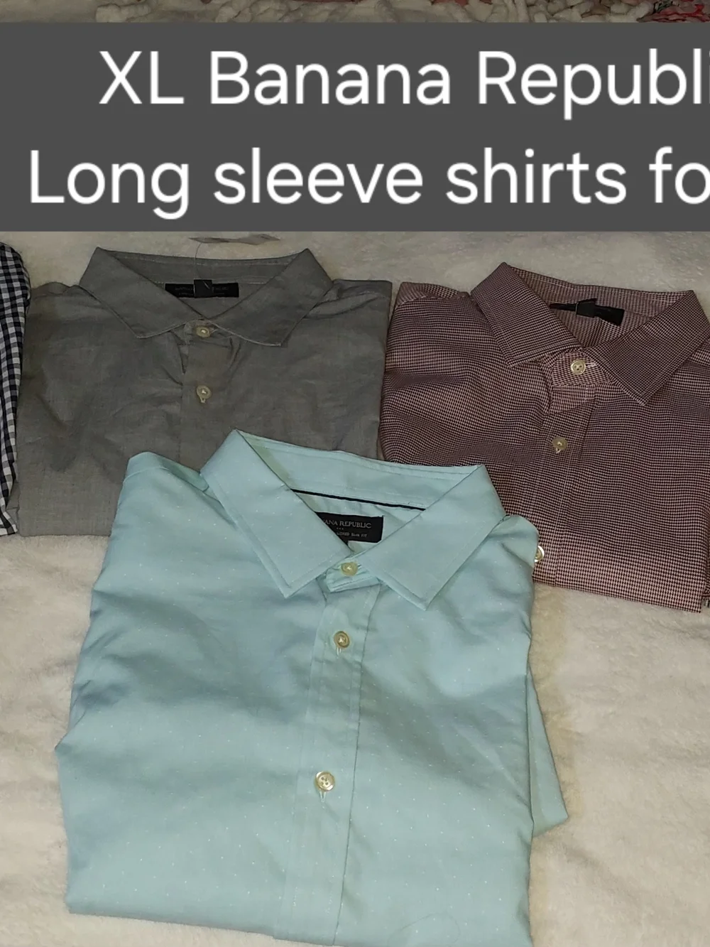 LOT Of 12 Mixed Banana Republic & Chaps, Long Sleeve Button-Down Shirts